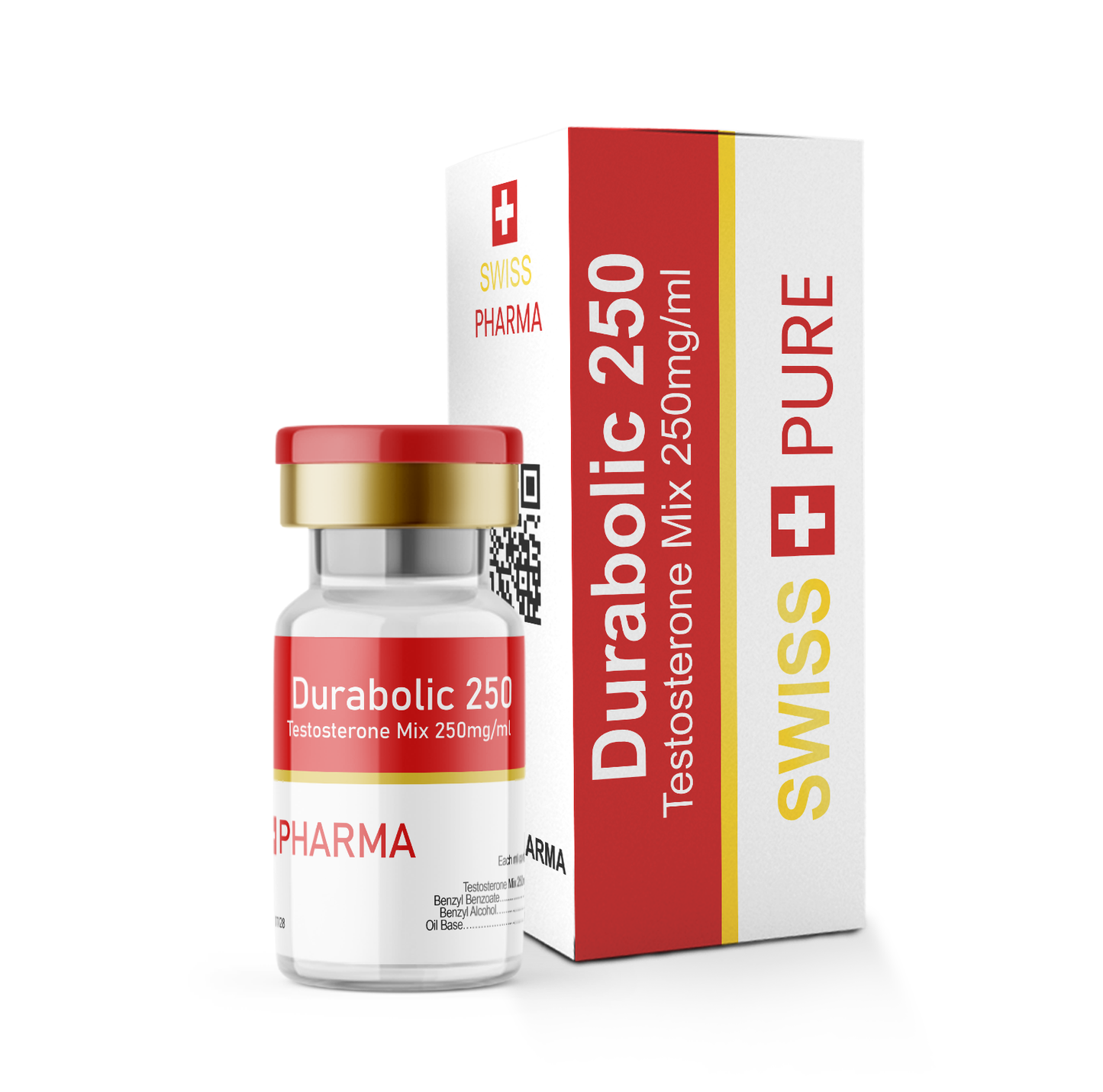 Durabolic 250 da AES LABS com testosterona, frasco de 250mg/ml em embalagem elegante