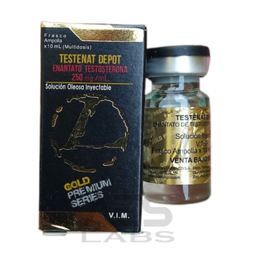 TESTENAT ENANTATO DE TESTOSTERONA 250MG 10ML - LANDERLAN GOLD - AES LABS 