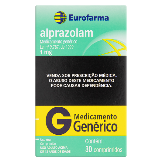 ALPRAZOLAM 1MG EUROFARMA CAIXA 30 COMPRIMIDOS - AES LABS 