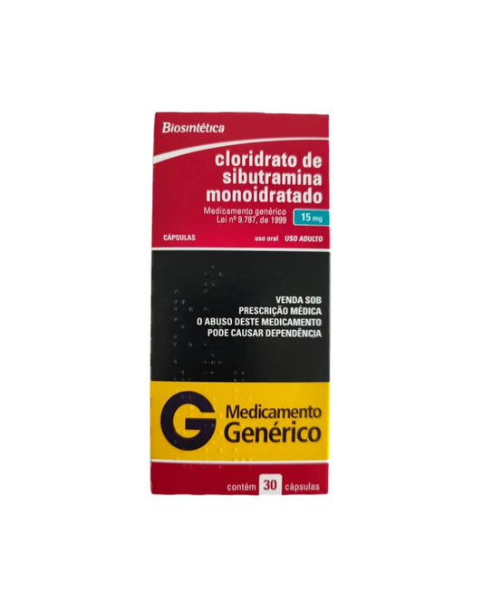 Cloridrato de Sibutramina monoidratado 15mg | 30caps - AES LABS