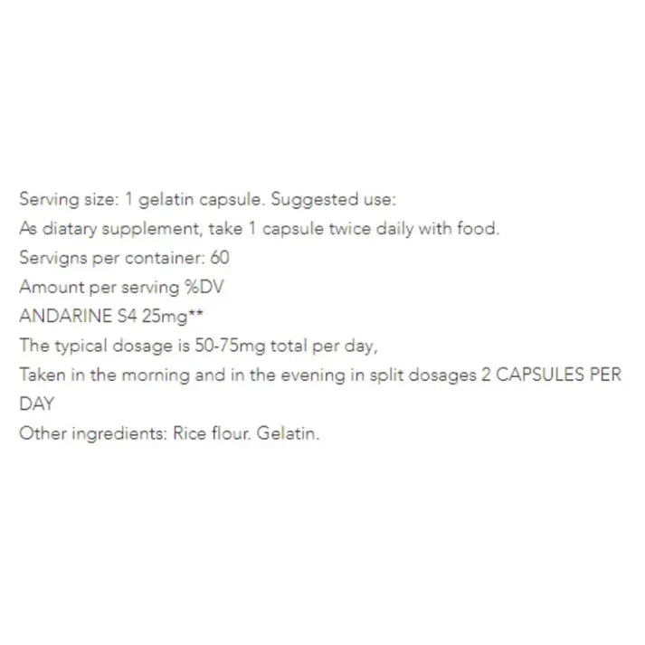 Andarine S4 25mg (60) - Dragon Elite - AES LABS 